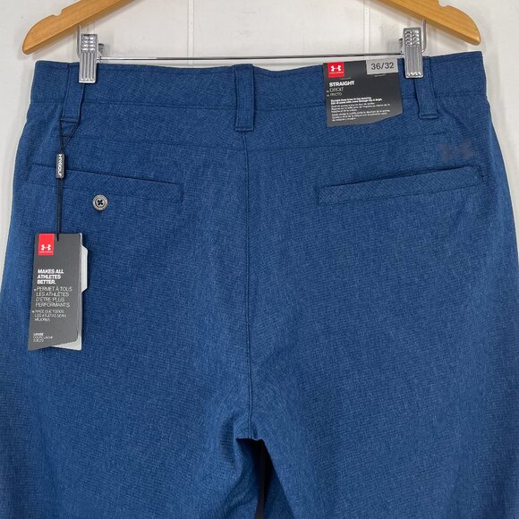 Under Amour Match Play Vented Golf Pant Loose Straight Size 36x32 (34x31) Blue - Picture 6 of 15